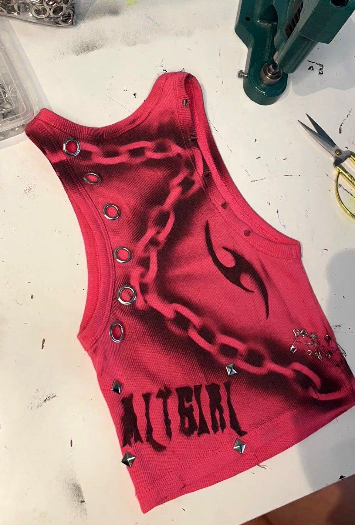 Punkbaddie singlet pink
