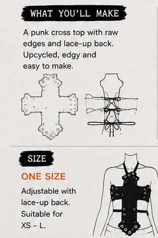 DIY Punk Cross Top PDF pattern