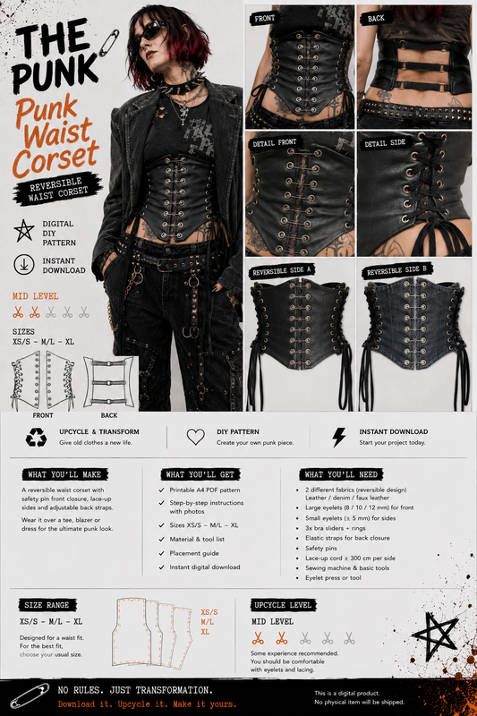 THE PUNK WAIST CORSET PDF PATTERN