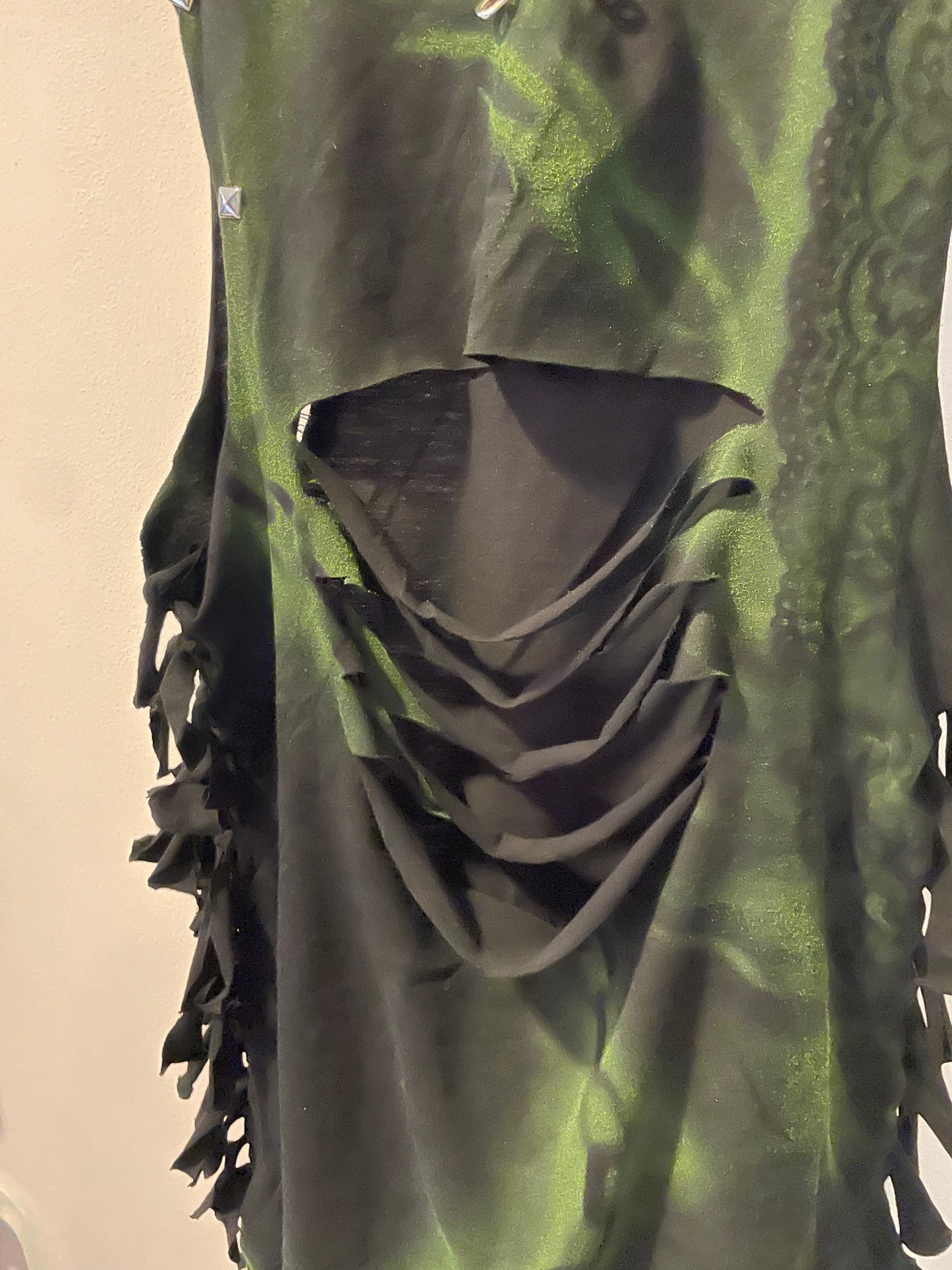 Punk reworked mini dress
