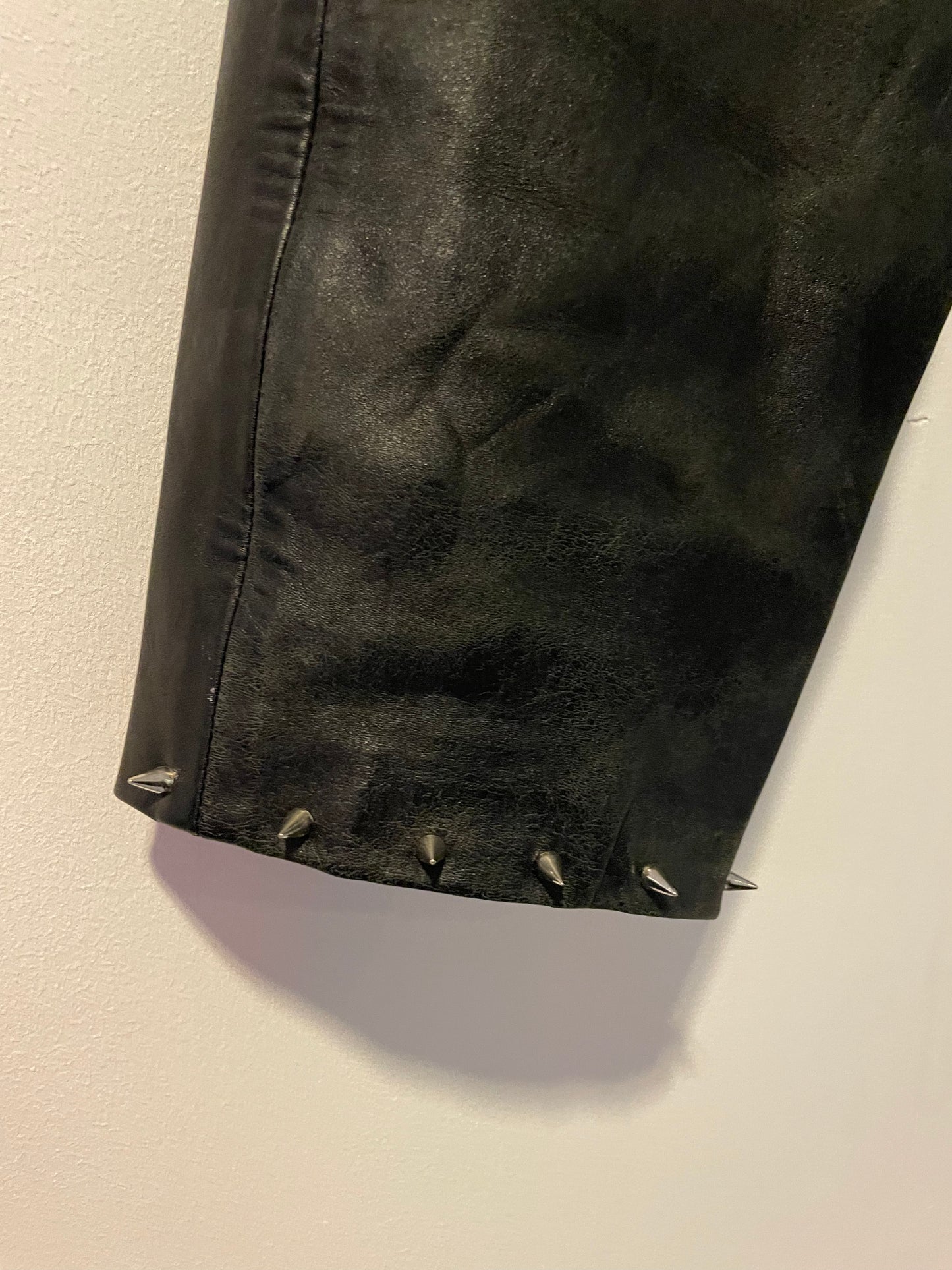 Reworked leather bolero jacket