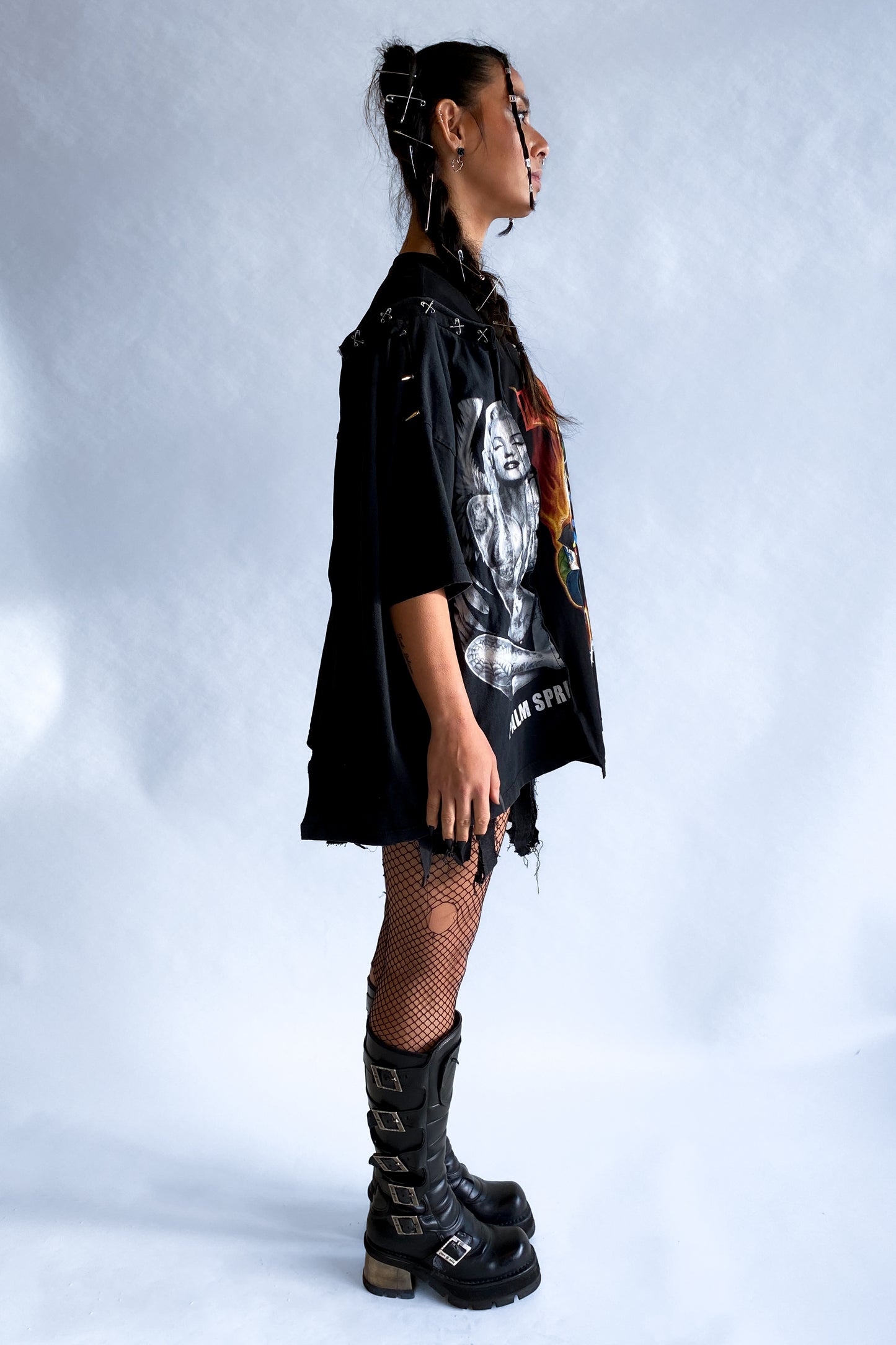 IMPERFECT TEE - RECONSTRUCTED T-SHIRT IRON MAIDEN/MARILYN