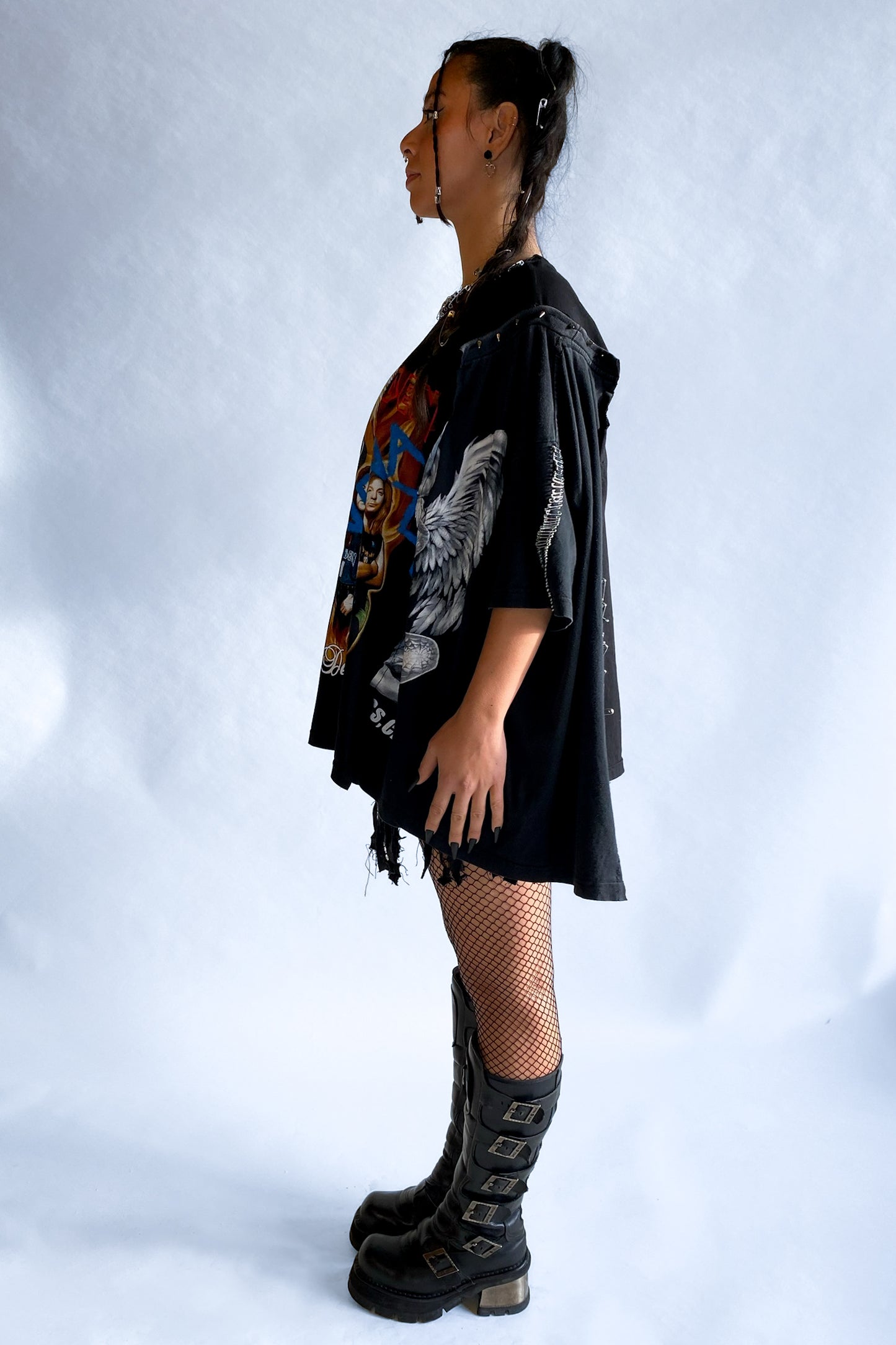 IMPERFECT TEE - RECONSTRUCTED T-SHIRT IRON MAIDEN/MARILYN