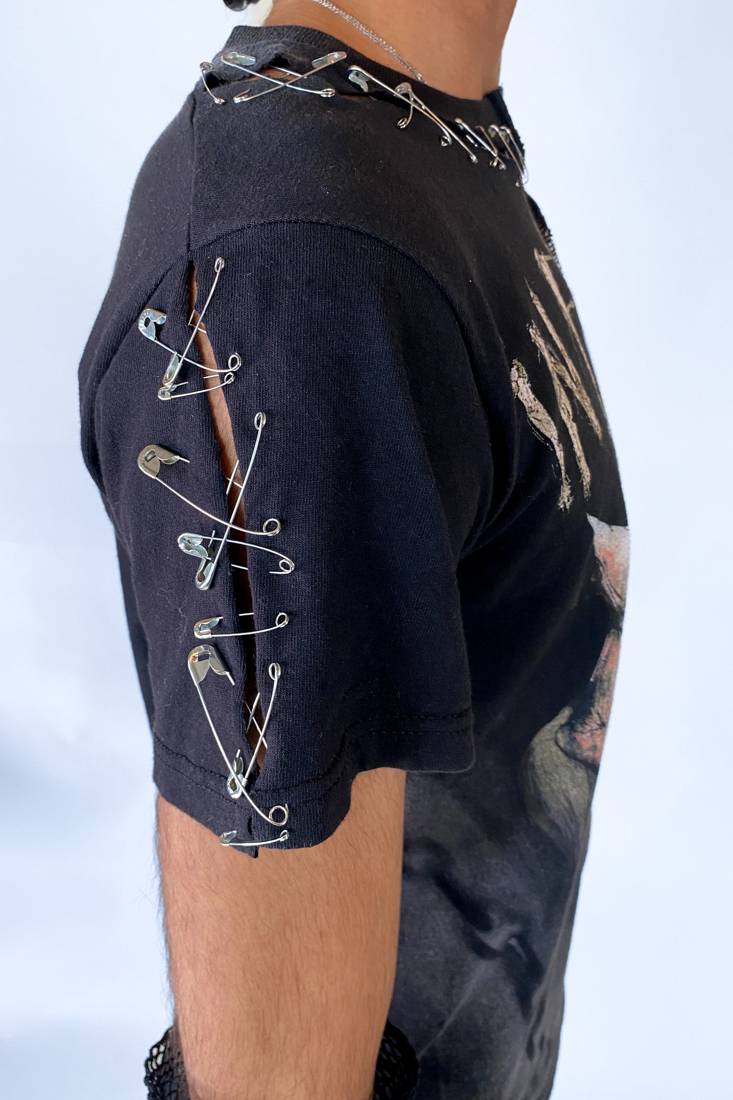 Custom Skull/Fantasy Figure Upcycled T-shirt