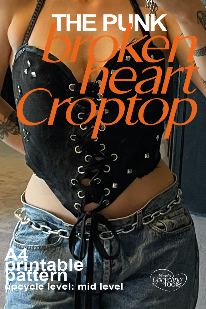 DIY Punk Broken Heart Top PDF pattern
