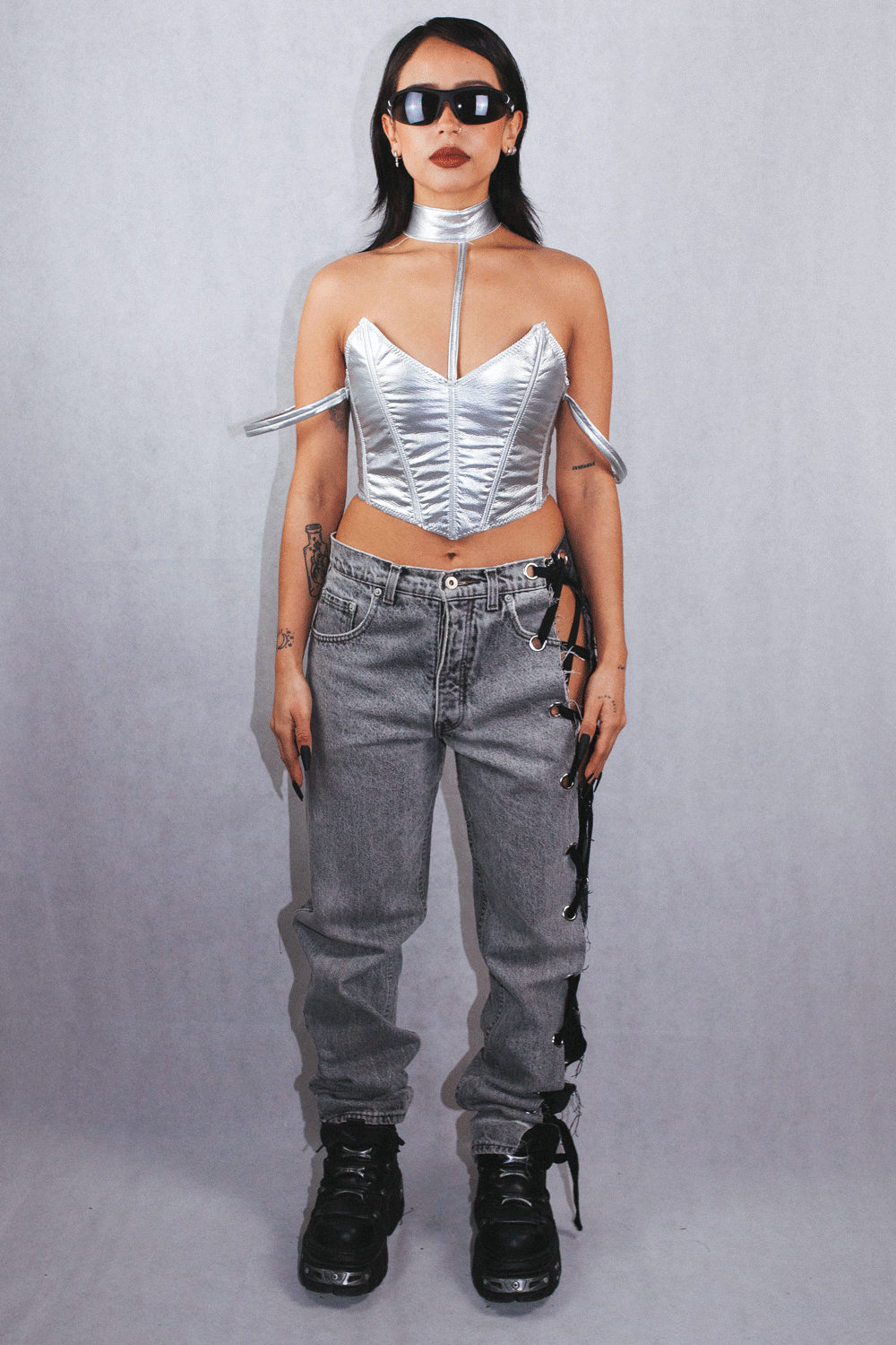 SAVVY Handmade Corset - Silver