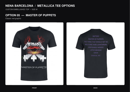 CUSTOM ORDER – Metallica Master of Puppets Top
