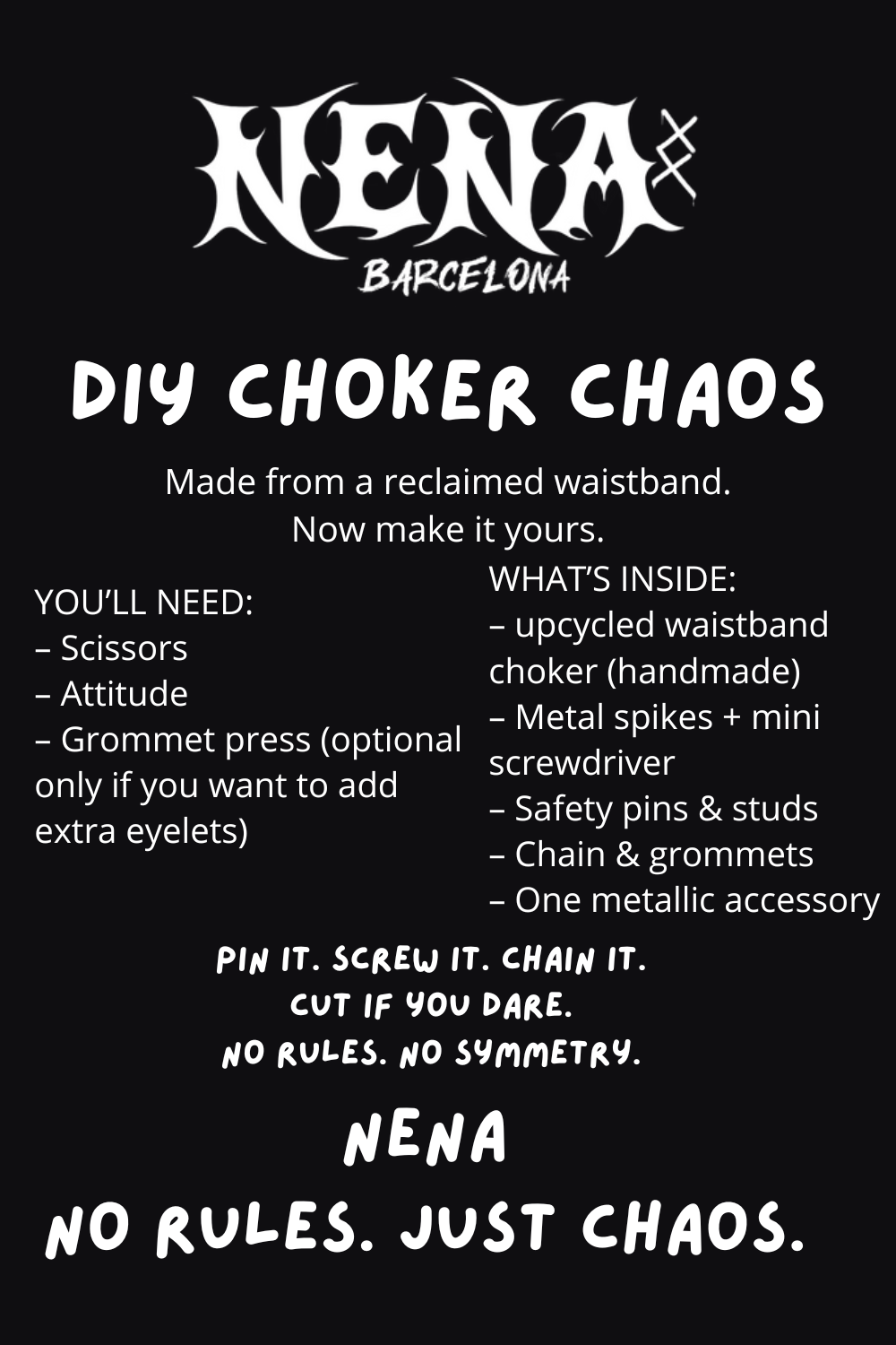 DIY Choker Chaos package Members Only