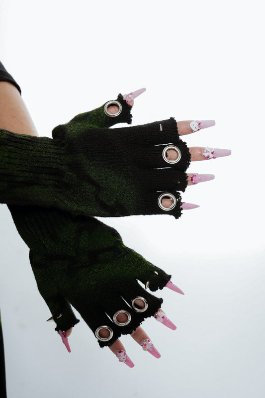 Guardian Eyelet Fingerless Gloves