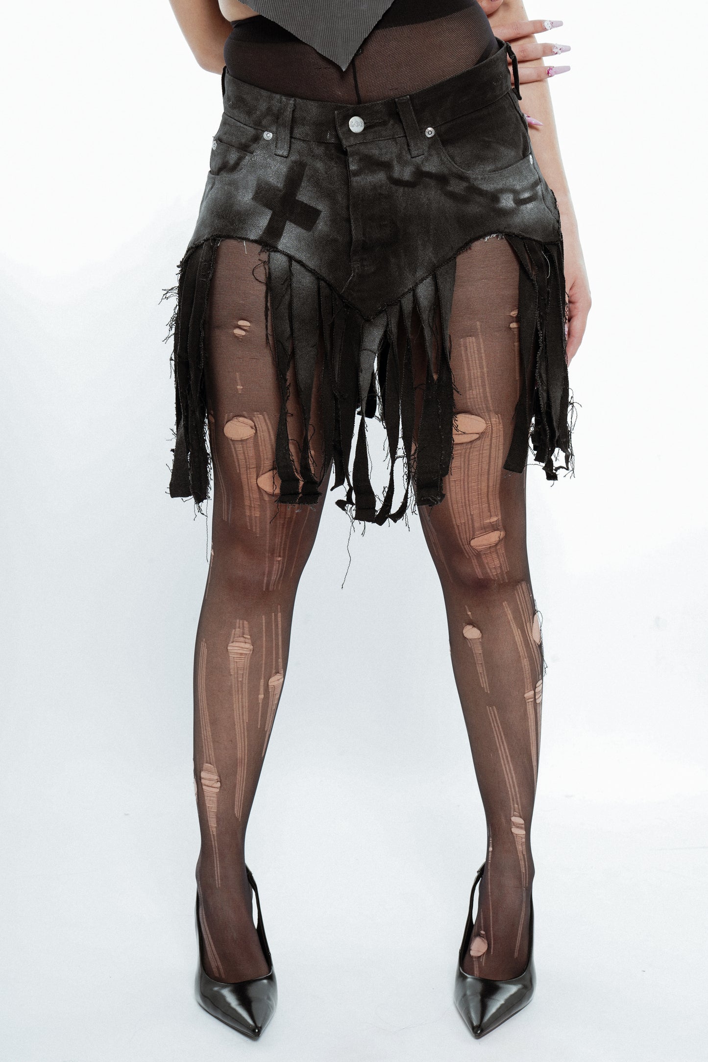 Morph Frayed Micro Skirt