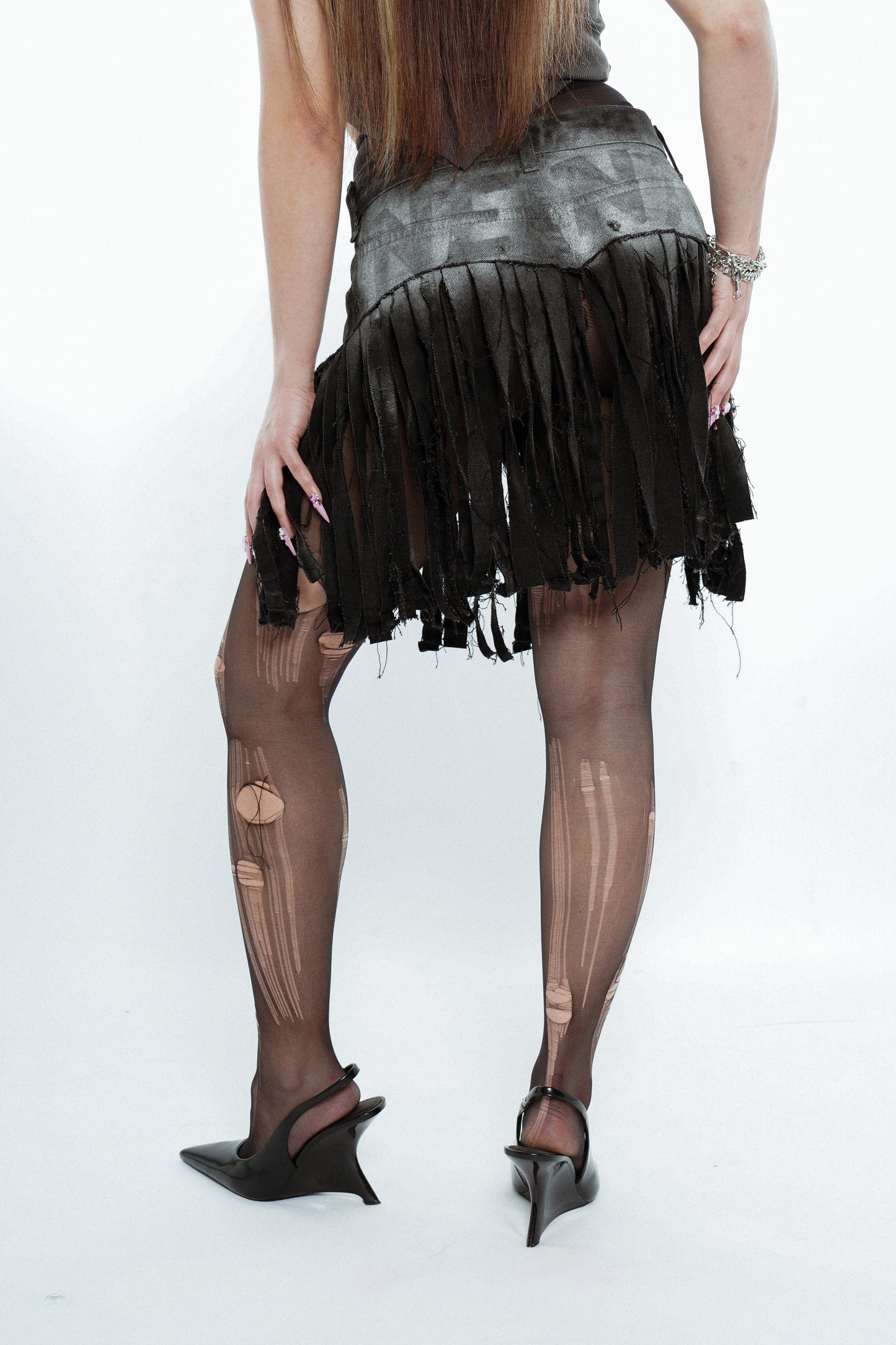 Morph Frayed Micro Skirt