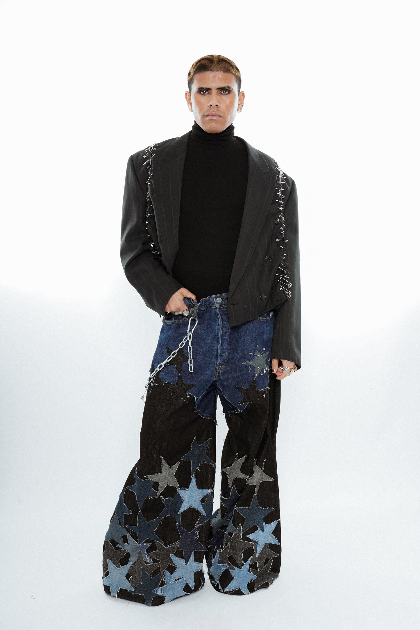 Guardian Star Patch Massive Wide Leg Jeans