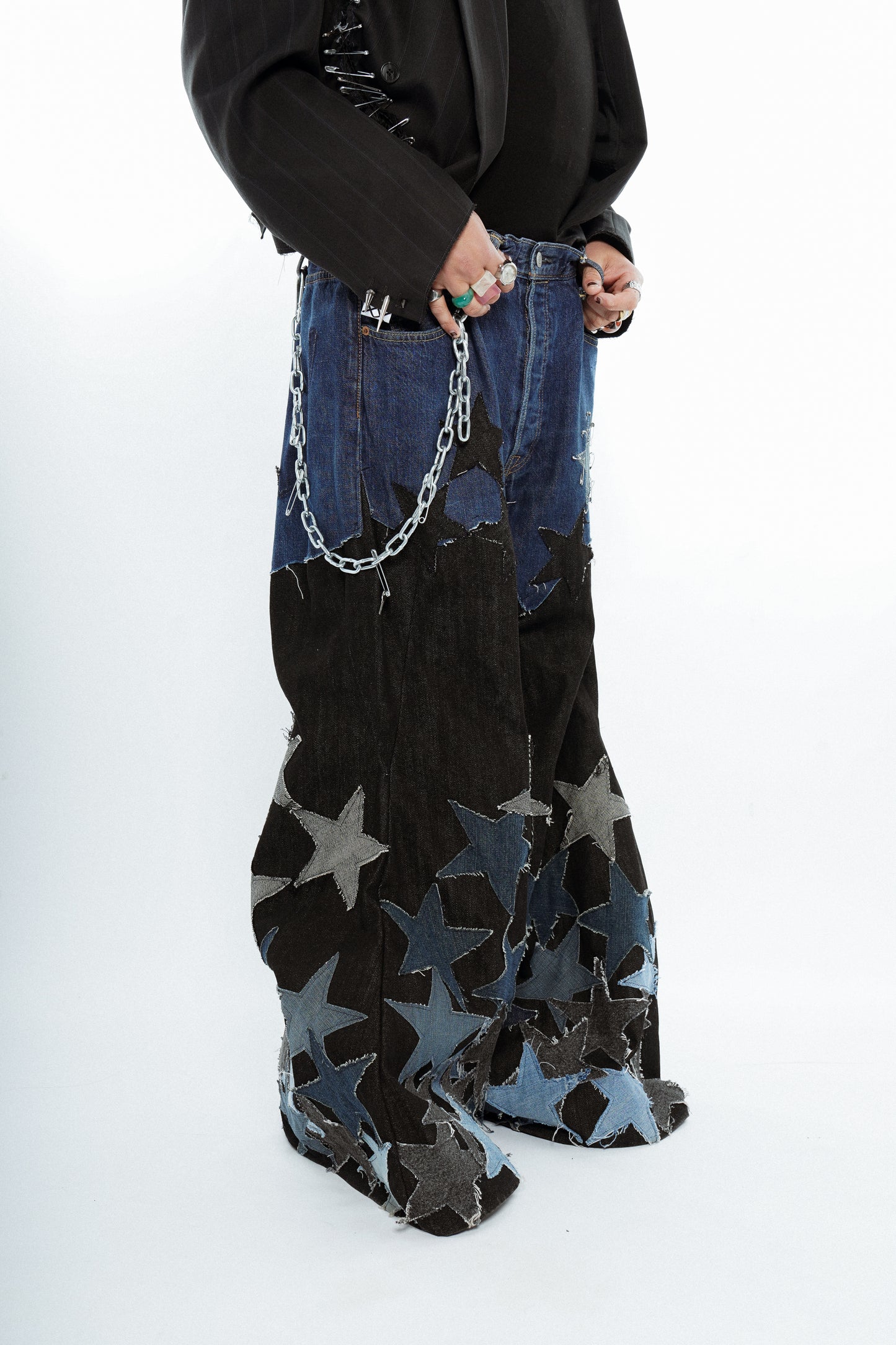 Guardian Star Patch Massive Wide Leg Jeans