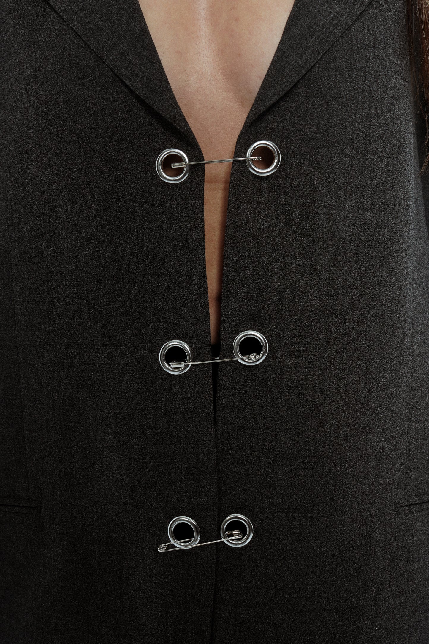 Mirror Punk Heart Oversized Blazer