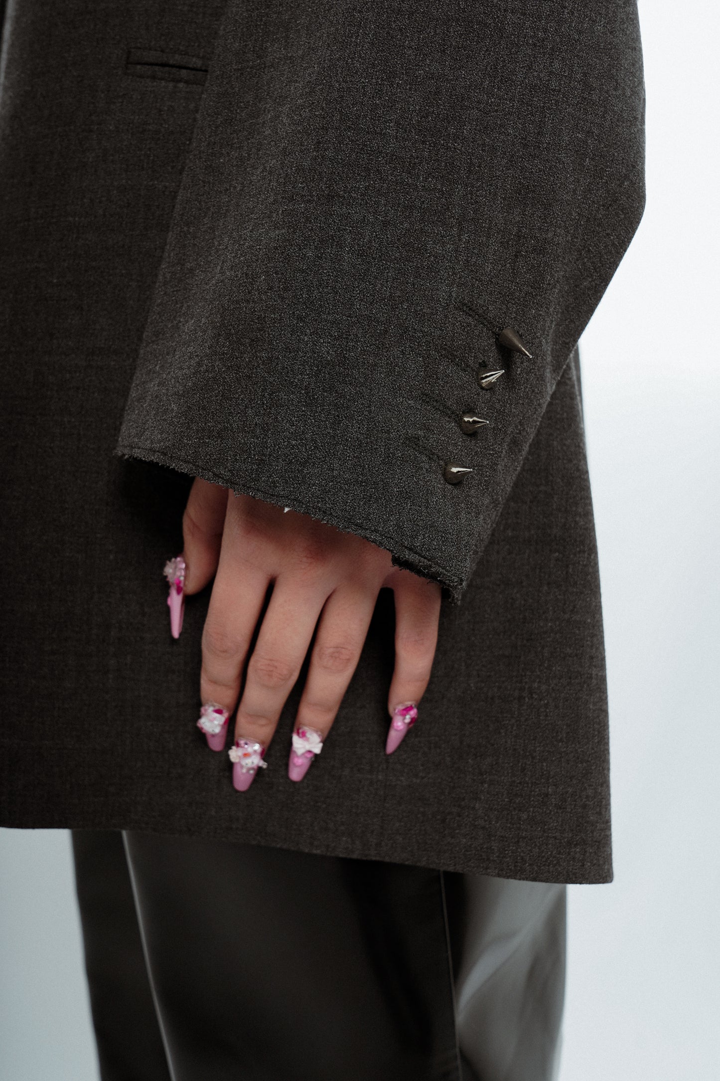 Mirror Punk Heart Oversized Blazer