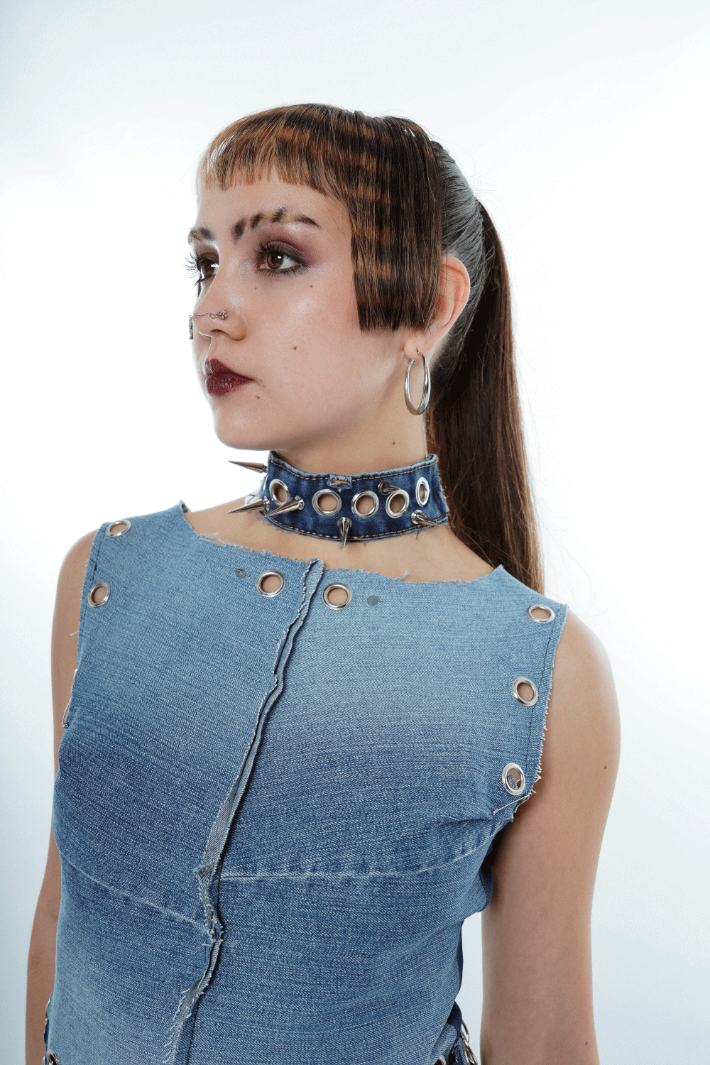 Mirror Eyes Denim Top