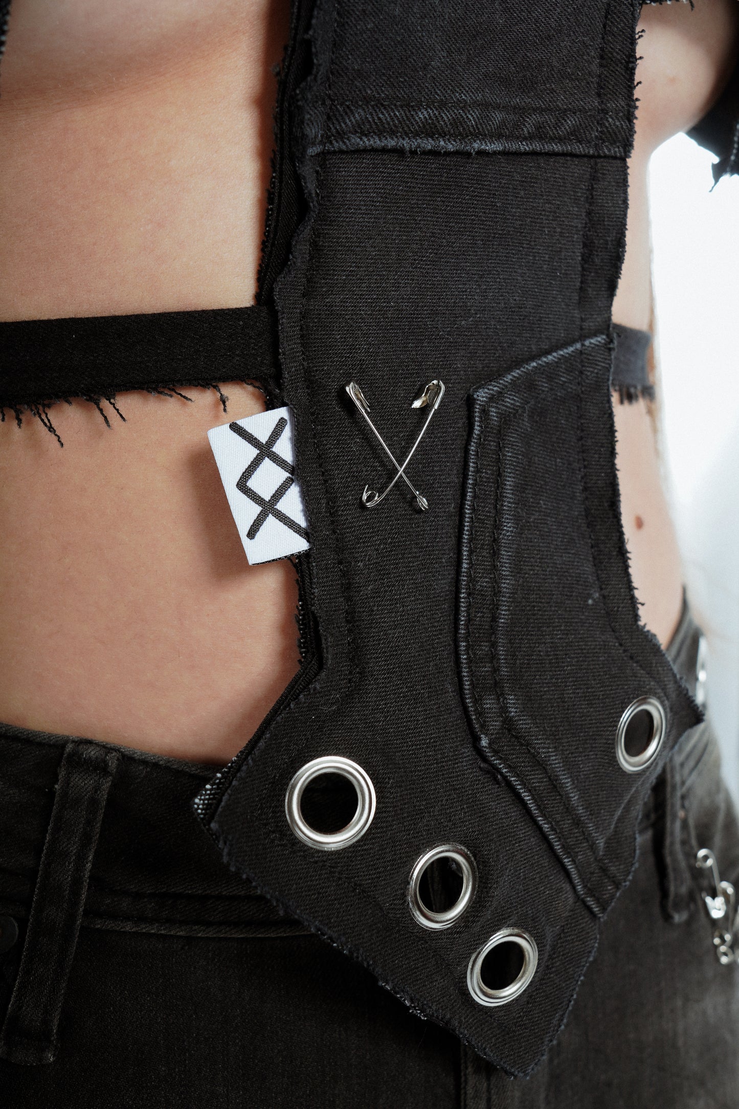 Morph Cross Denim Top