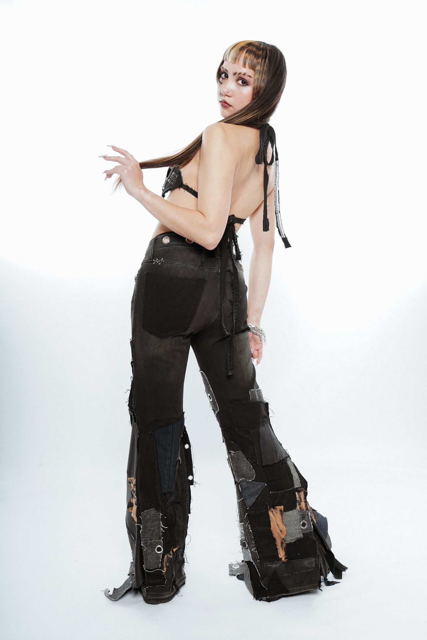 Morph Cross Denim Top