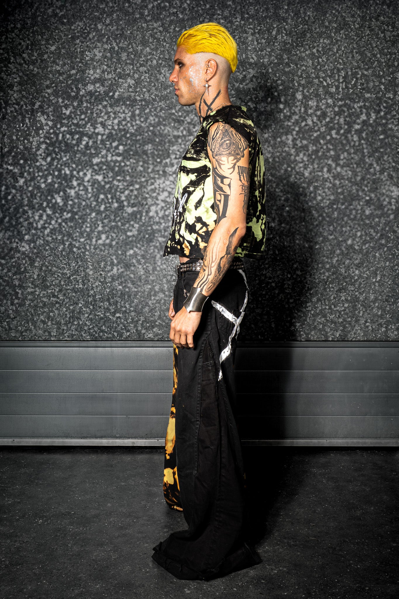 "Wear the Noise" Upcycled Punk Jeans