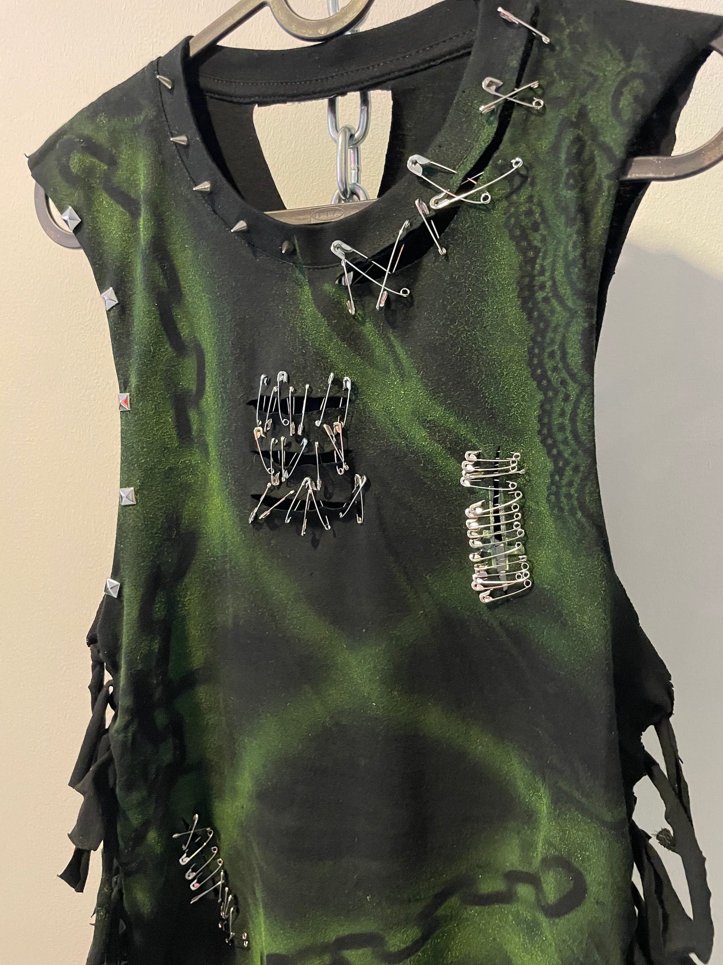 Punk reworked mini dress