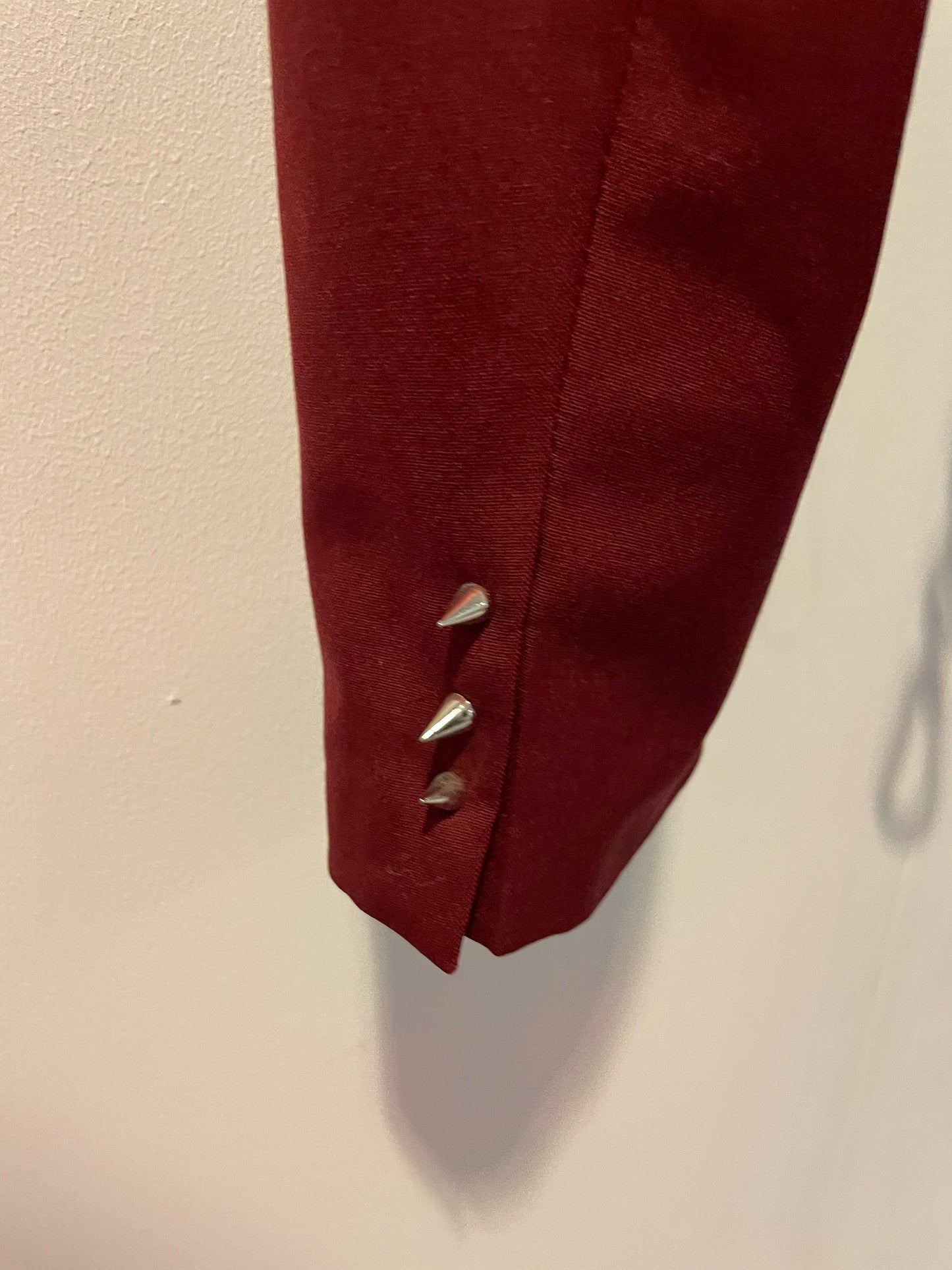 Reworked red bolero blazer