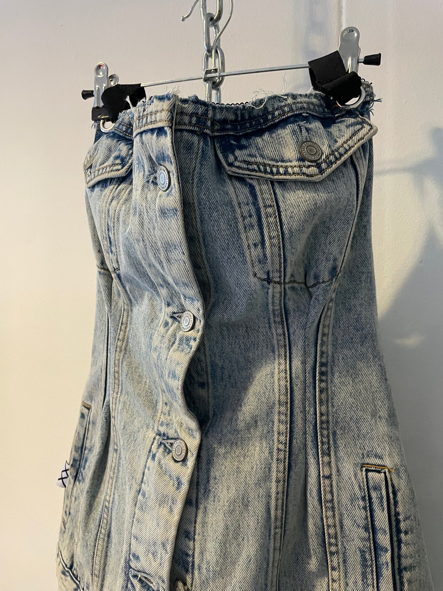 Denim corset top reworked