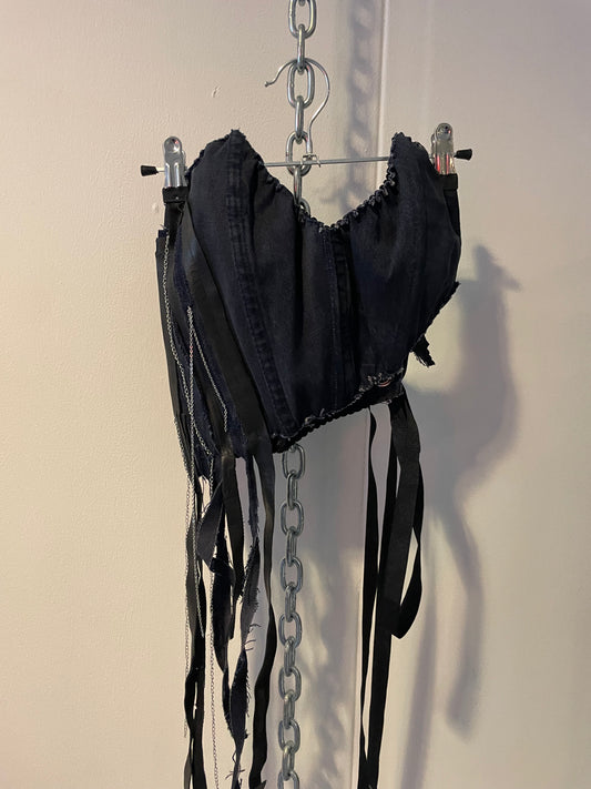 SASSY Denim Corset Asymmetrical