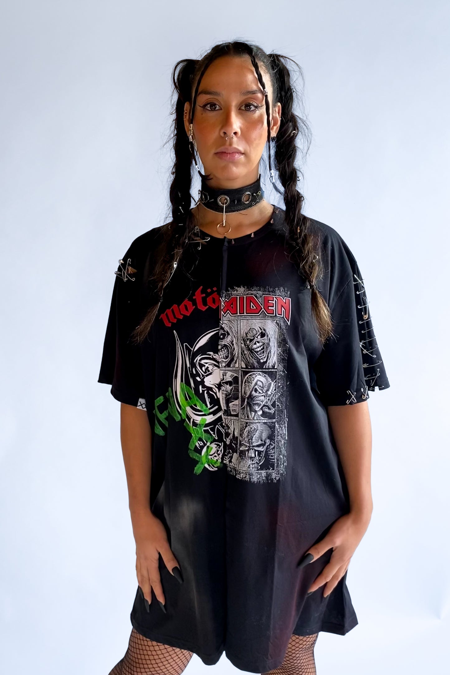 Custom Iron Maiden/Motorhead Upcycled T-shirt Dress