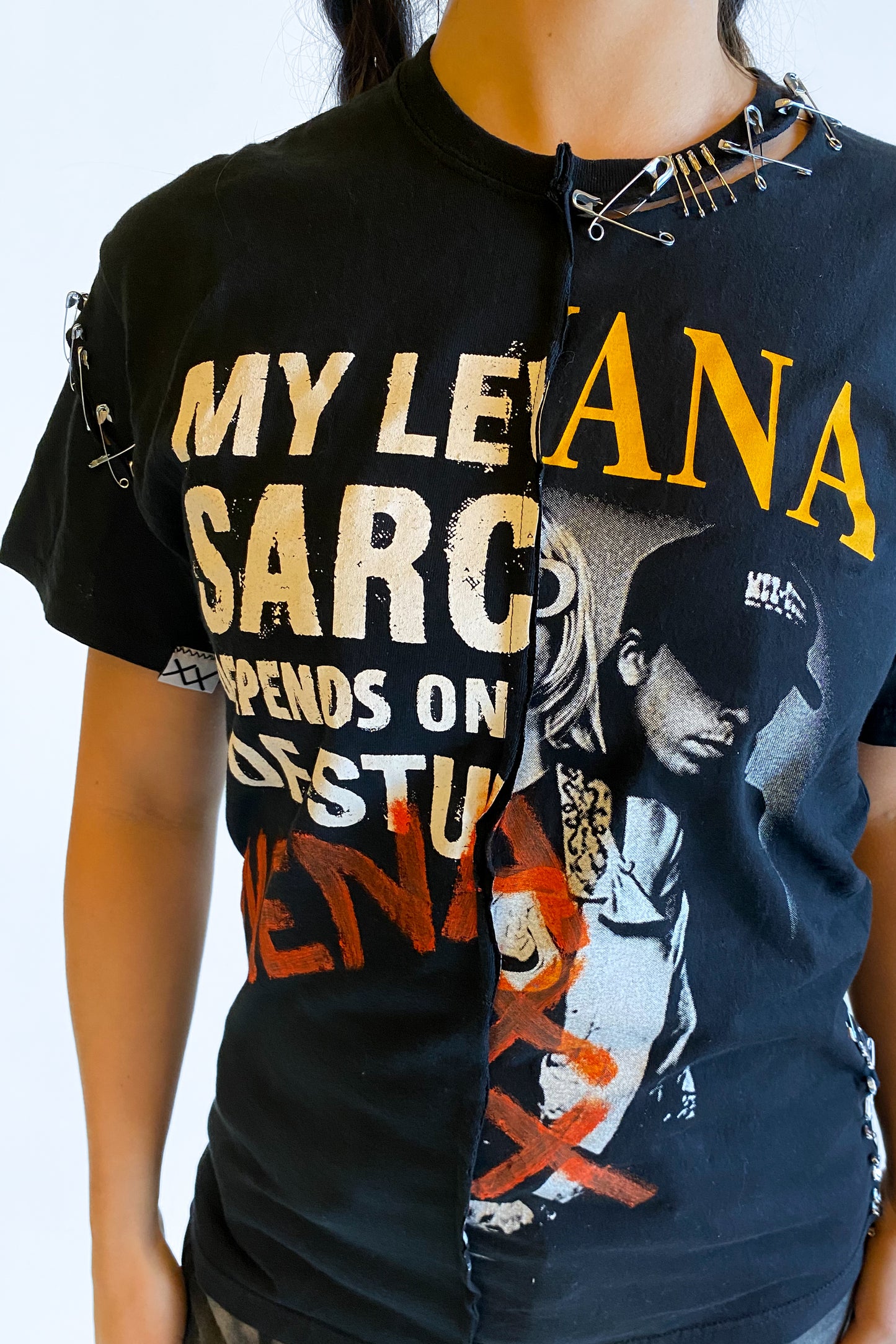 Nirvana/Sarcasm Upcycled T-shirt