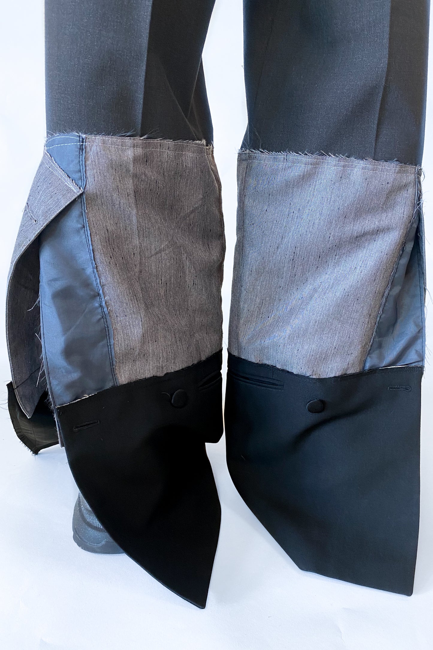 “Chain Gang” Upcycled Wide Leg Pantalon