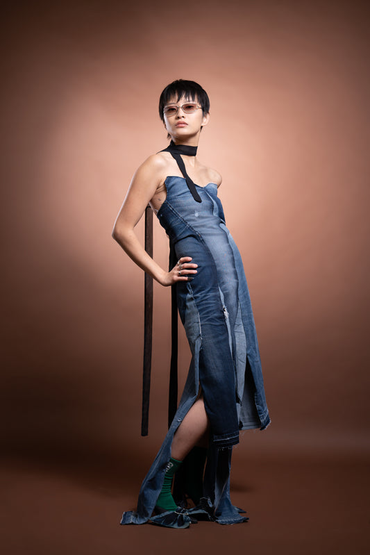 MUCHO AMOR DENIM DRESS