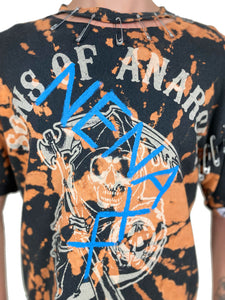 T-SHIRT RECONSTRUCTED SONS OF ANARCHY ORANGE/BLUE