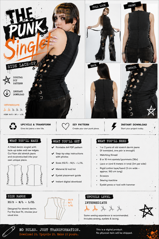 THE PUNK SINGLET  SIDE LACE UP