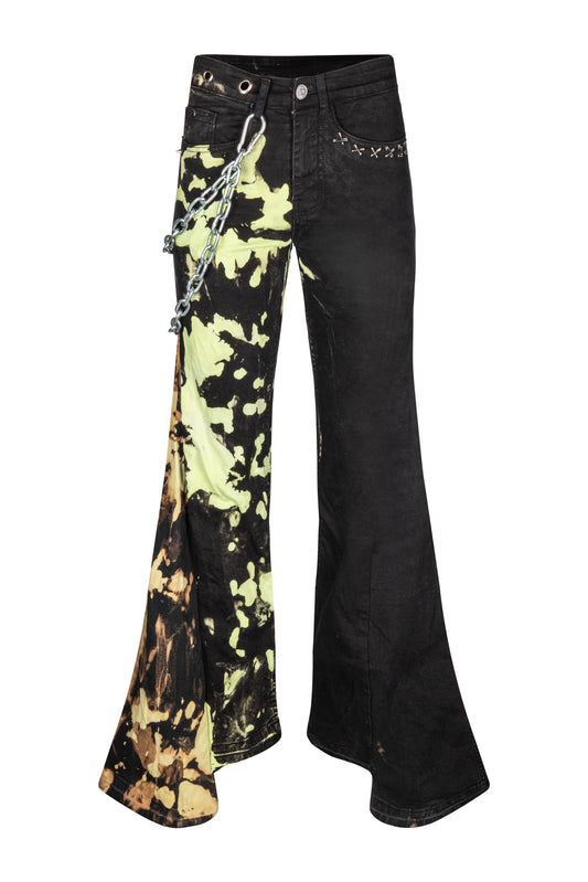 "Wear the Noise" Upcycled Punk Jeans (stretch)