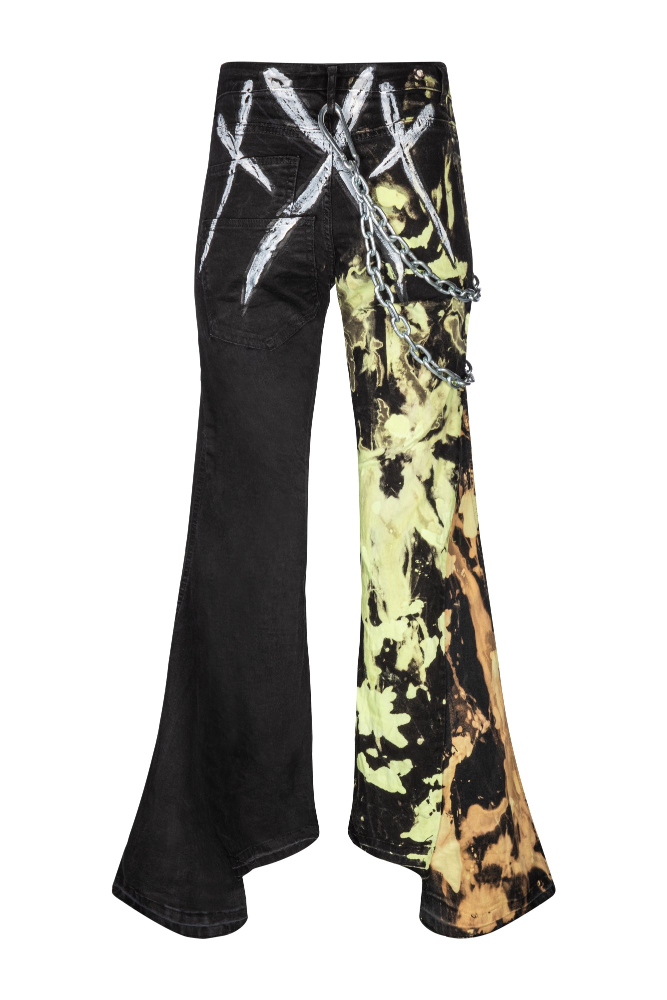 "Wear the Noise" Upcycled Punk Jeans (stretch)
