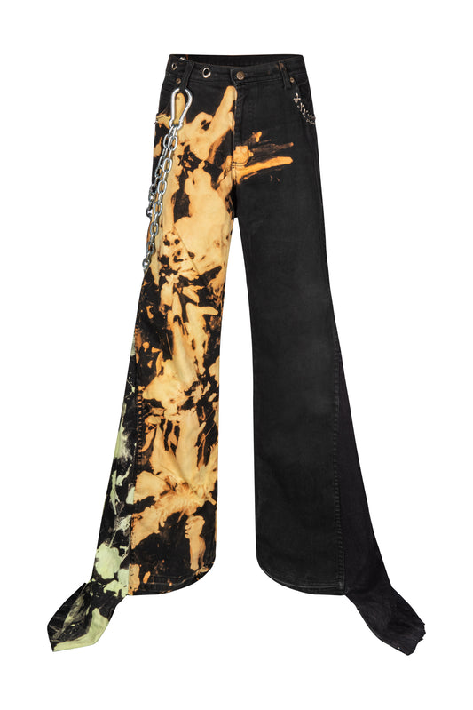 "Wear the Noise" Upcycled Punk Jeans