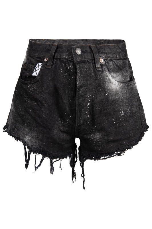 "Techno metal" Denim shorts