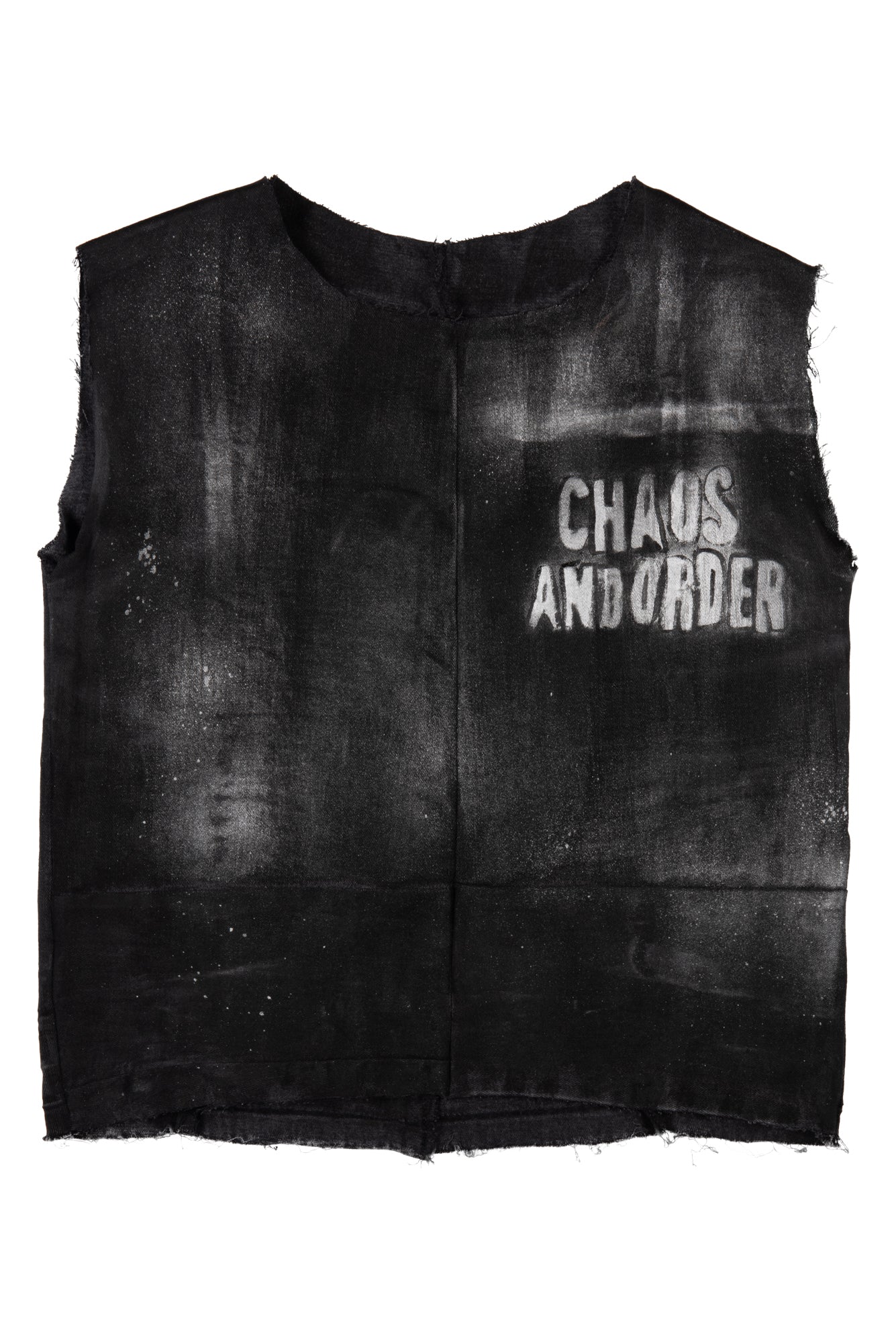 "Chaos and order" Denim singlet