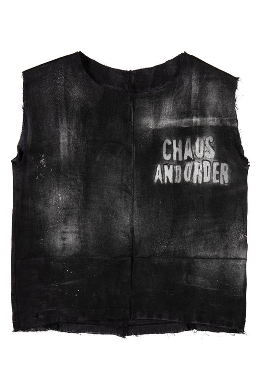 "Chaos and order" Denim singlet