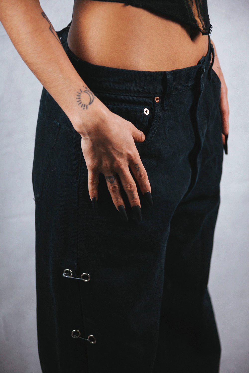 "JOKE" Upcycled Lose Fit Jeans